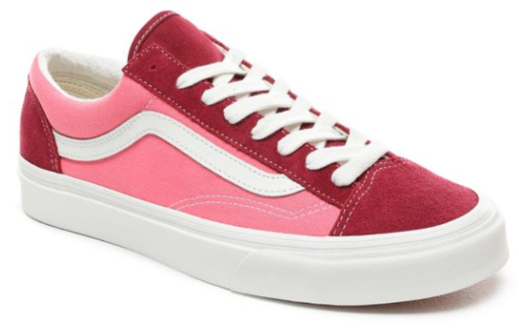 Кеды Vans Style 36 (темно-красный / розовый) — Тёмно-красный / розовый — фото 3
