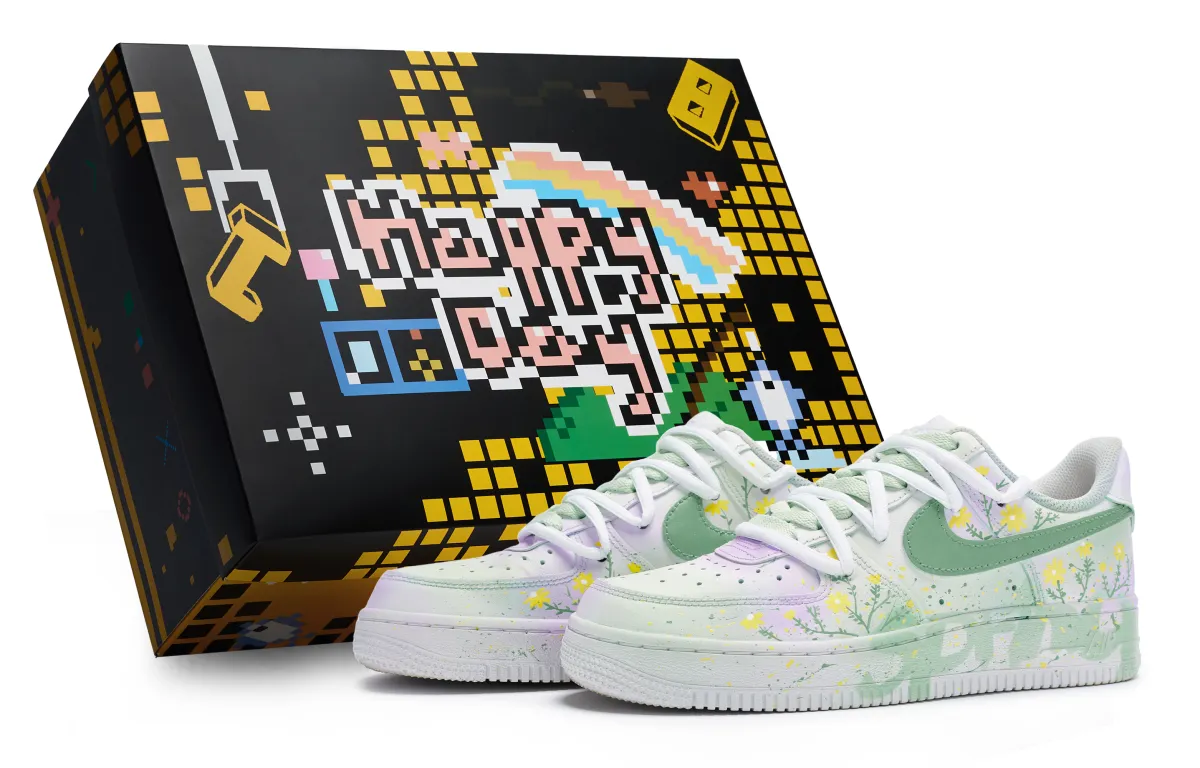 Nike Air Force 1 07 811 Manufacturing, Evening Spring, Special Shoe Box Low top Skateboard Shoes Men's