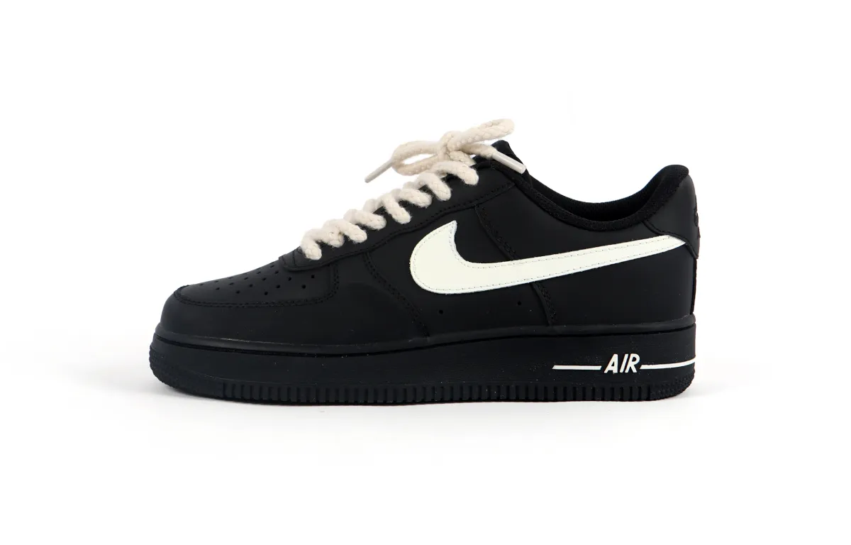 Nike Air Force 1 Slip Resistant, Impact Resistant, Abrasion Resistant Low top Skateboard Shoes Unisex Black White