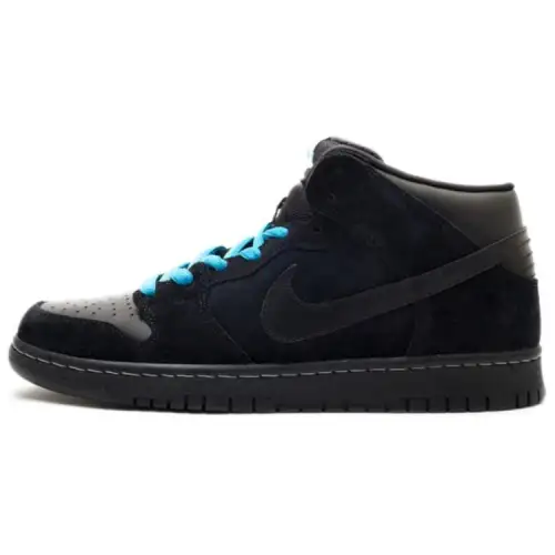 Nike Dunk SB Slip Resistant Abrasion Resistant Mid top Skateboard Shoes Men's Black