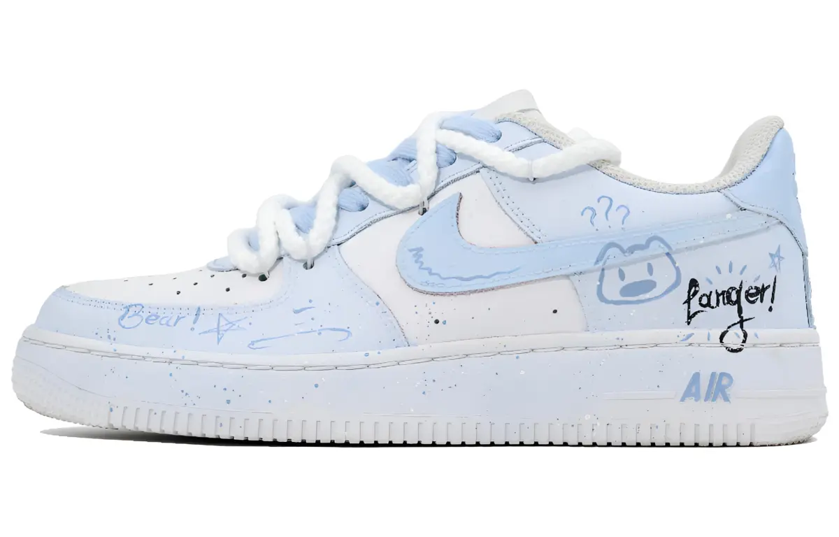 Nike Air Force 1 Abrasion Resistant Low top Skateboard Shoes Unisex Blue