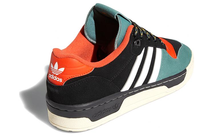 Кеды adidas originals Rivalry Low (зелено-оранжевые) — фото 4