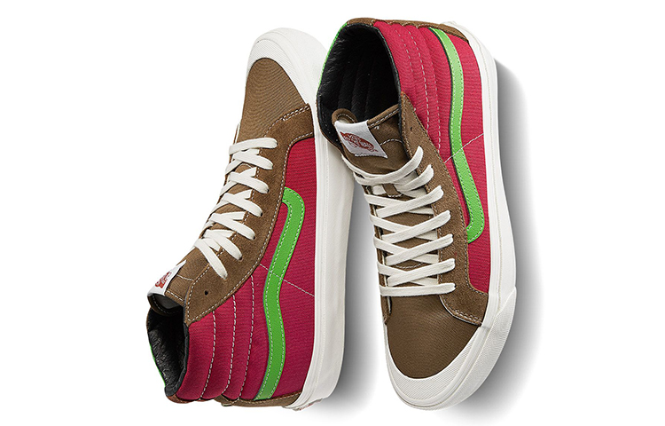 Кеды Vans Style 138 Ua Og Lx (красно-зелено-черный) — фото 3