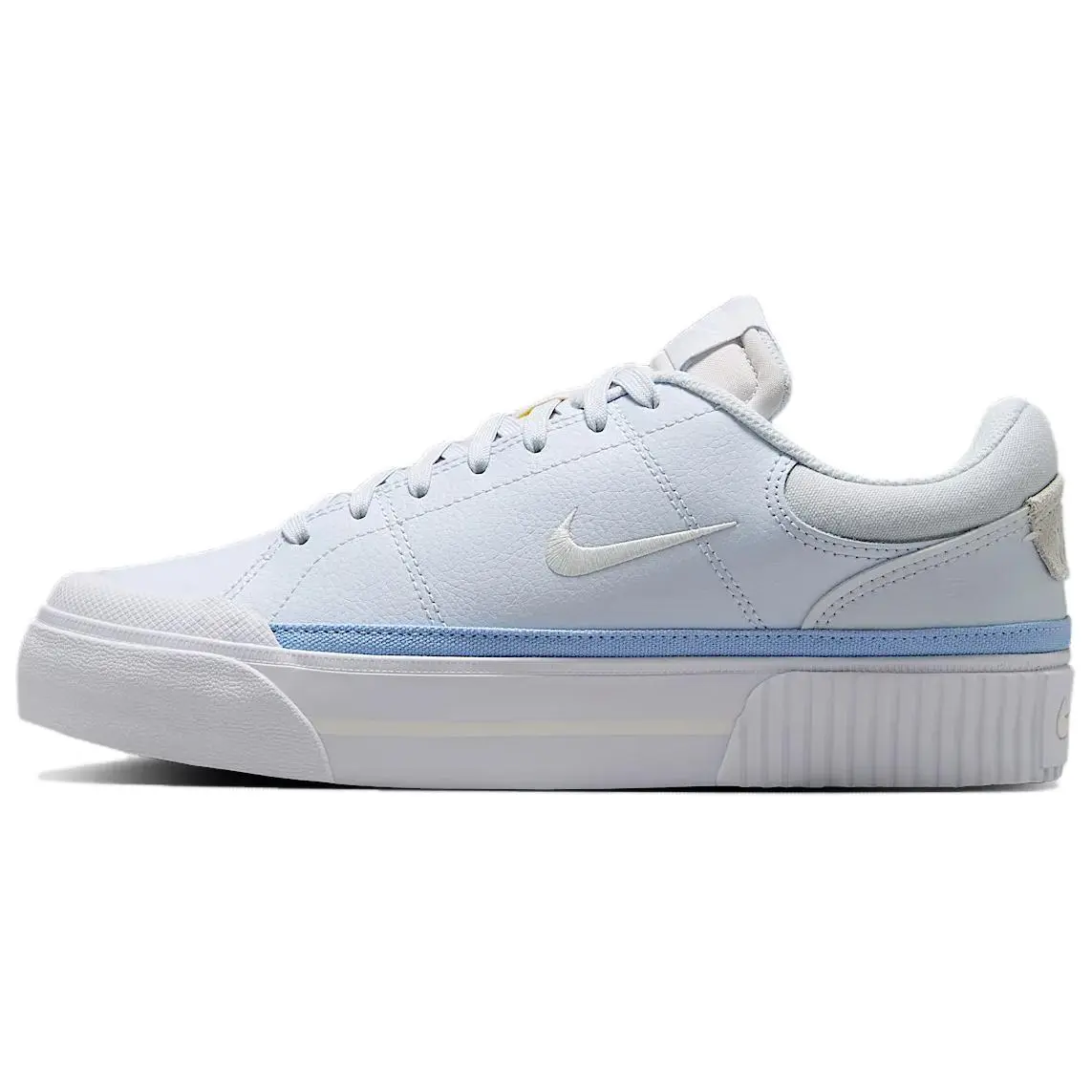 Nike Court Legacy Slip Resistant Abrasion Resistant Low top Skateboard Shoes Women's Light Blue
