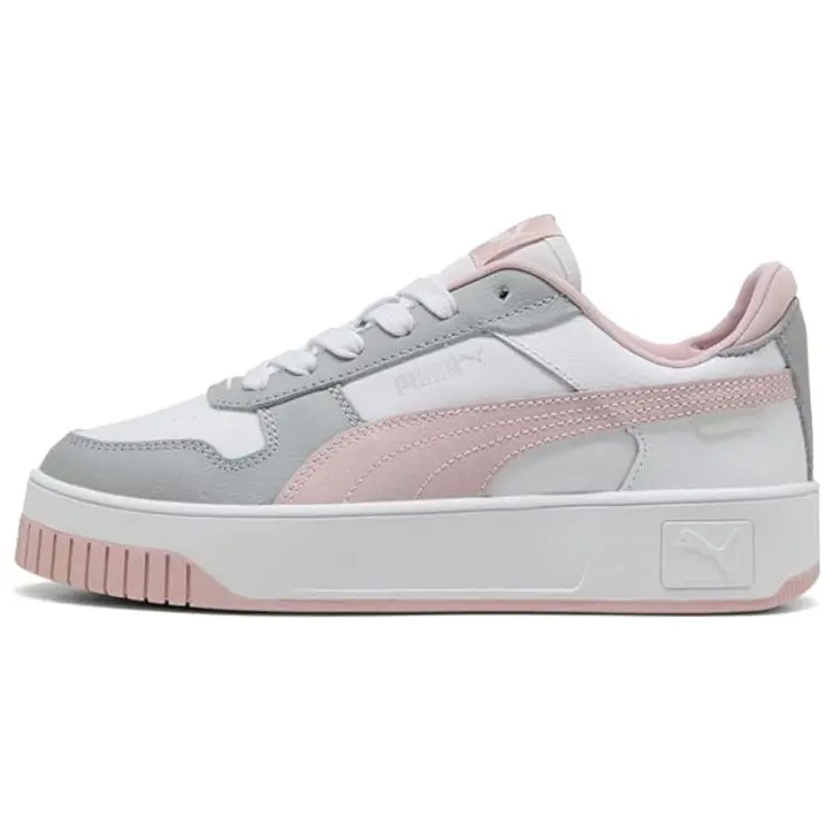 PUMA Carina Street Abrasion Resistant Low top Skateboard Shoes Women's White Gray