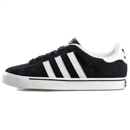 Adidas Originals Campus Slip Resistant Abrasion Resistant Low top Skateboard Shoes Men's Black