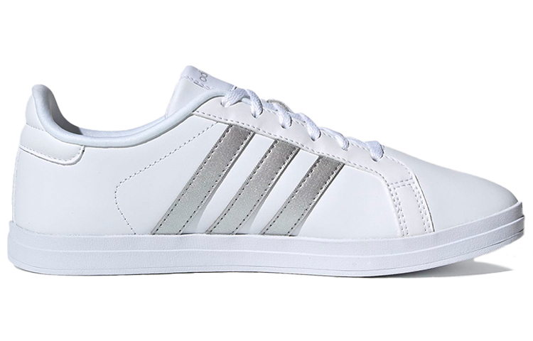 Женские кеды adidas neo Courtpoint X (бело-серебряные) — Белый / серебристый — фото 2