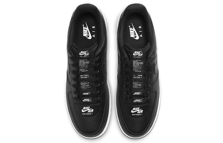 Мужские кроссовки Nike Air Force 1 07 LV8 3 'Double Air' (черно-белые) — Чёрныйбелый — фото 4