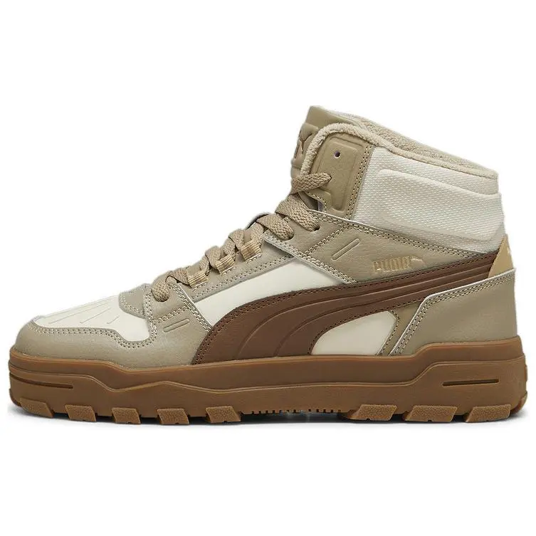 PUMA REBOUND Thermal Mid top Skateboard Shoes Unisex Brown