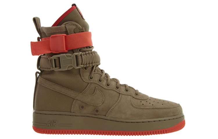Мужские кроссовки Nike Air Force 1 HI 1.0 (коричневые) — Коричневый — фото 2