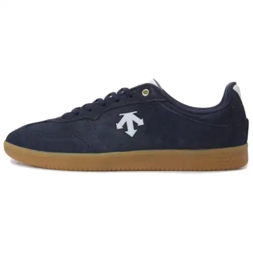 DESCENTE Sport Style Genuine Leather Low top Skateboard Shoes Unisex Dark Blue
