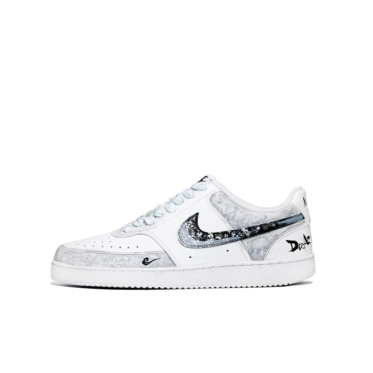 Nike Court Vision 1 Floating Life Like A Dream, Deconstructed Shoelace Slip Resistant Abrasion Resistant Balance