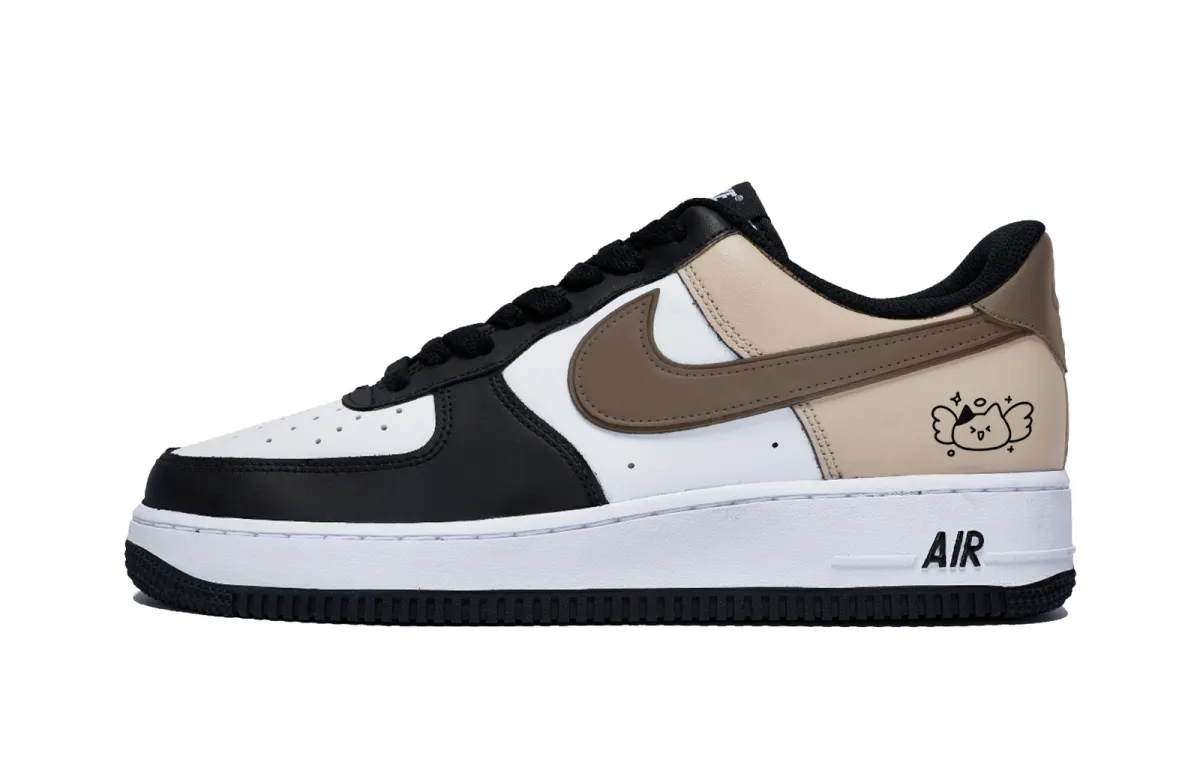 Nike Air Force 1 Puppy Fragment Low top Skateboard Shoes Men's White Brown
