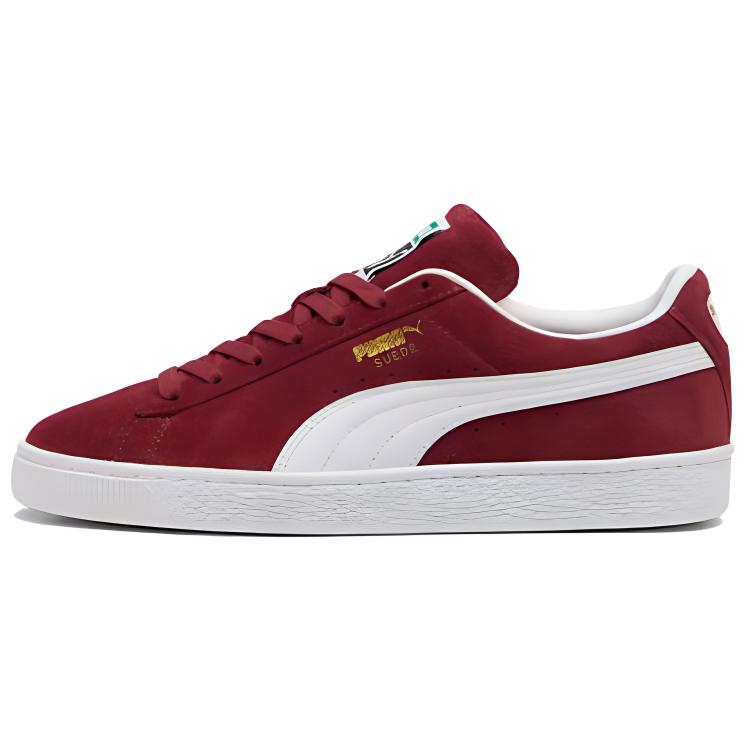 PUMA Suede Abrasion Resistant Abrasion Resistant Low top Skateboard Shoes Unisex Red