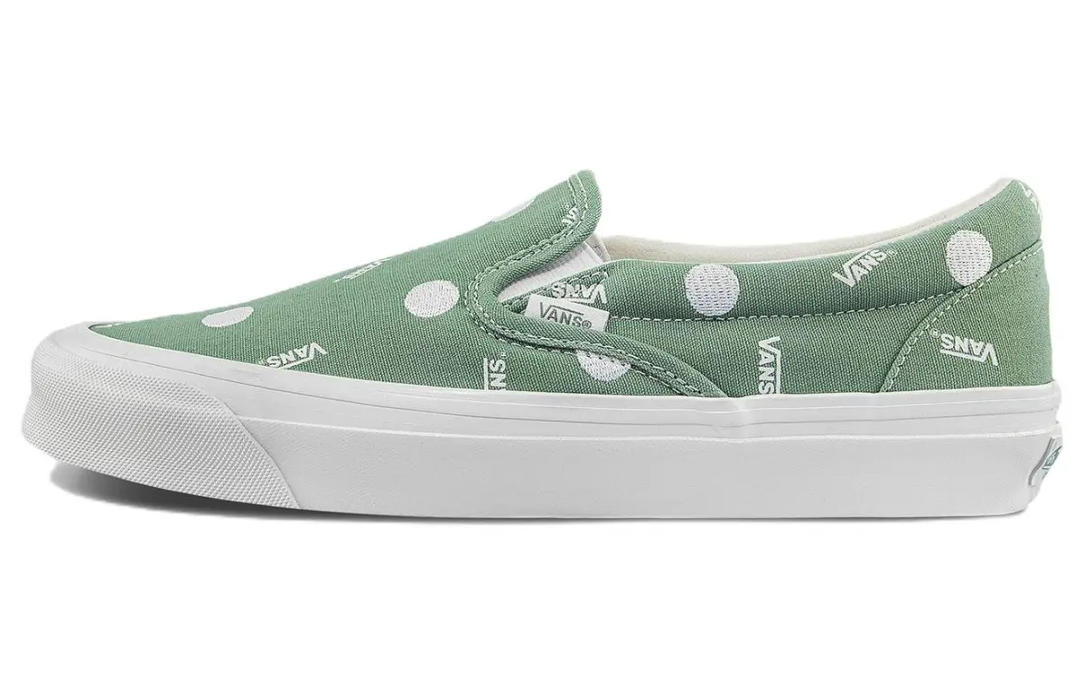 Vans OG Classic LX Canvas Slip on Abrasion Resistant Lightweight Low top Skateboard Shoes Unisex Green