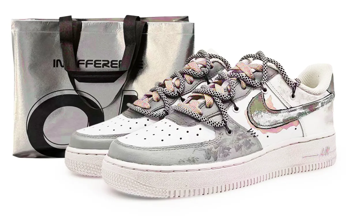 Nike Air Force 1 EIGHT% No. 9 Coverage Thermal Abrasion Resistant Low top Skateboard Shoes Unisex Red Gray