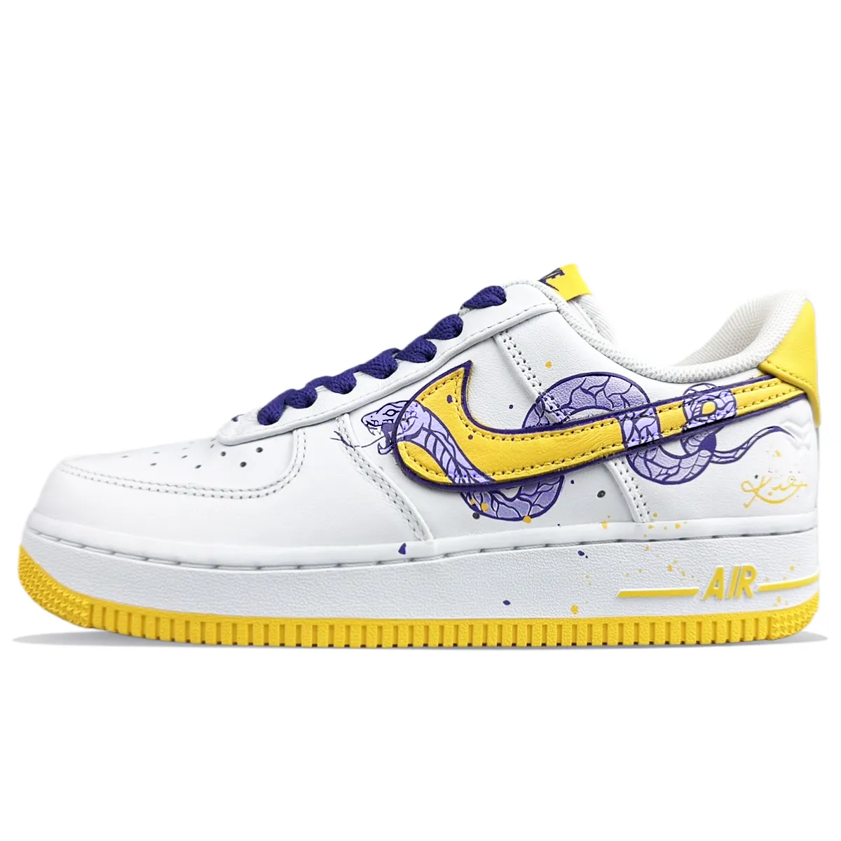 Kobe Bryant x Nike Air Force 1 Slip Resistant Low top Skateboard Shoes Men's White
