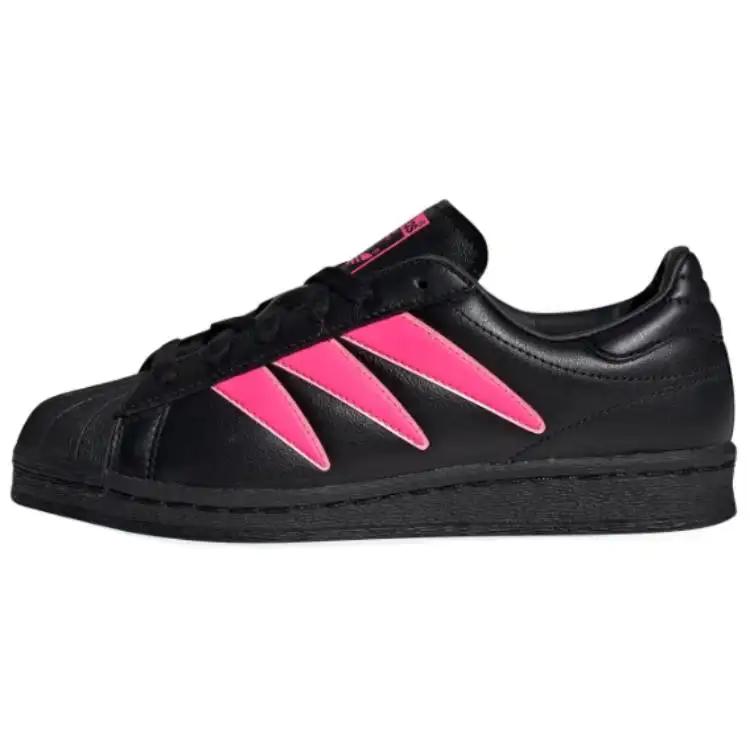 Adidas Originals SUPERSTAR Leather Low top Skateboard Shoes Unisex Black Pink