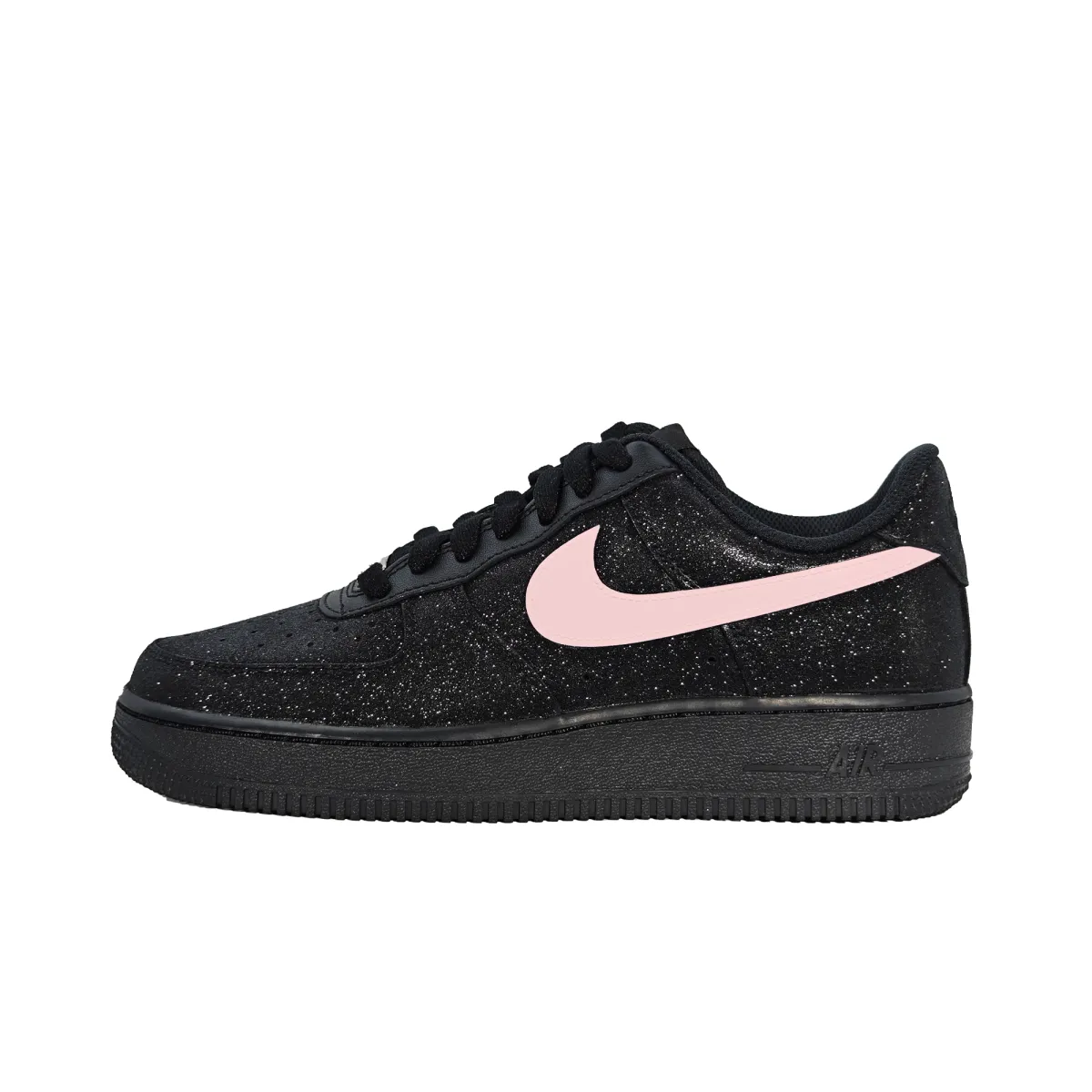 Nike Air Force 1 Low top Skateboard Shoes Women's Light Diamond Black Pink