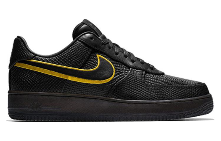 Мужские кроссовки Nike Air Force 1 Kobe Black Mamba (черный / желтый) — Чёрный / жёлтый — фото 2
