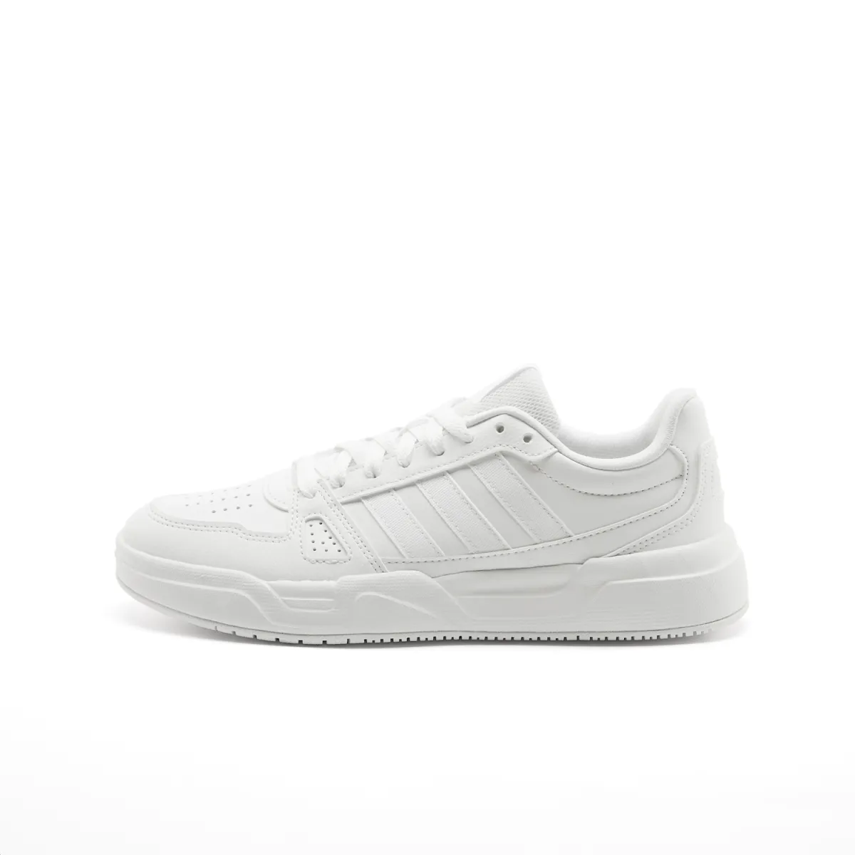 Adidas LITE BALLER Pu Slip Resistant Abrasion Resistant Low top Skateboard Shoes Unisex White