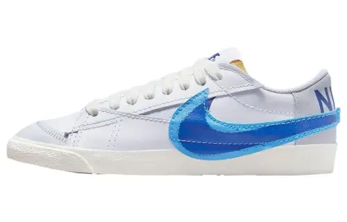 Nike Blazer Low 77 Jumbo Double Swoosh White University Blue