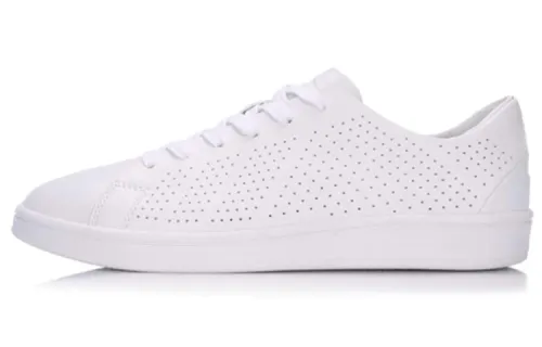 Li Ning Abrasion Resistant Skateboard Shoes Men's White