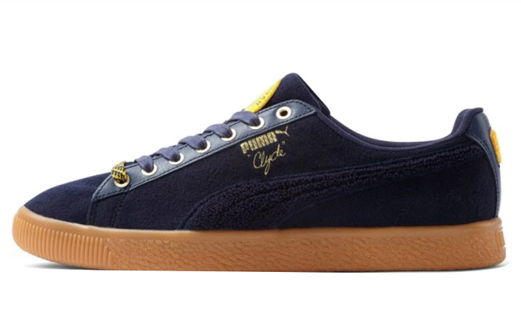 PUMA Clyde Skateboard Shoes Men's Low Top Marine Blue
