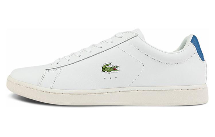 LACOSTE Cow Leather Non slip Lightweight Low top Skateboard Shoes Men's White