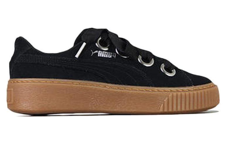 Женские кеды PUMA Suede Platform Kiss (черные) — фото 2