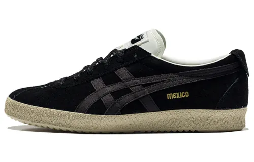 Onitsuka Tiger Mexico Delegation Wear resistant And Lightweight Low top Skateboard Shoes Unisex Black Brown