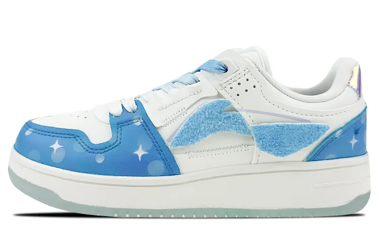 Li Ning Tianji Collection Skateboard Shoes Women's Low Top White/Blue