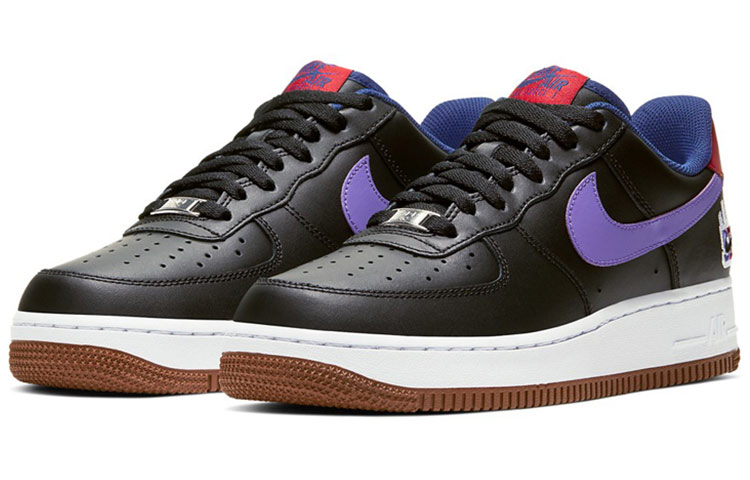 Кеды Nike Air Force 1 (черно-фиолетовые) — Чёрный / фиолетовый — фото 2