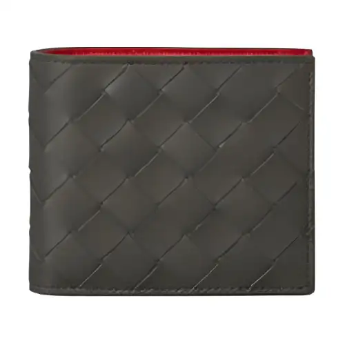 Bottega Veneta Bottega Veneta Luggage Collection Cow Leather Wallet Men's Light Graphite/Bright Red