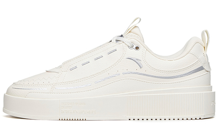 Anta Life Collection Platform Low top Skateboard Shoes Men's White Silver