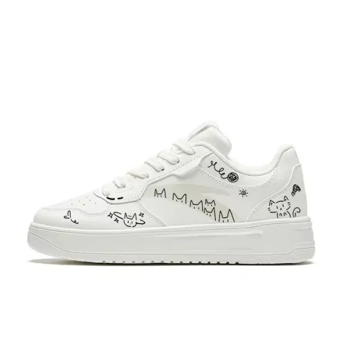Anta Low top Skateboard Shoes Women's White Black