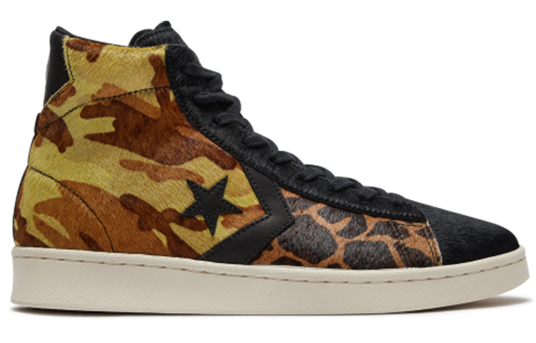 Кеды Converse Cons Pro Leather (желто-черно-белые) — Жёлтый / чёрный / белый — фото 2