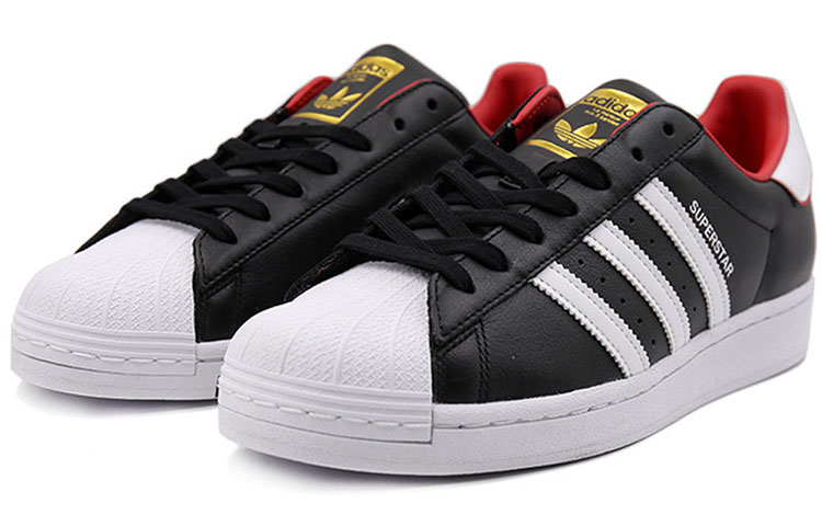 Кеды adidas originals SUPERSTAR (черно-бело-красные) — фото 3