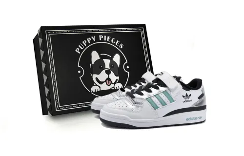Adidas Originals FORUM Slip Resistant Abrasion Resistant Low top Skateboard Shoes Unisex Black Tiffany