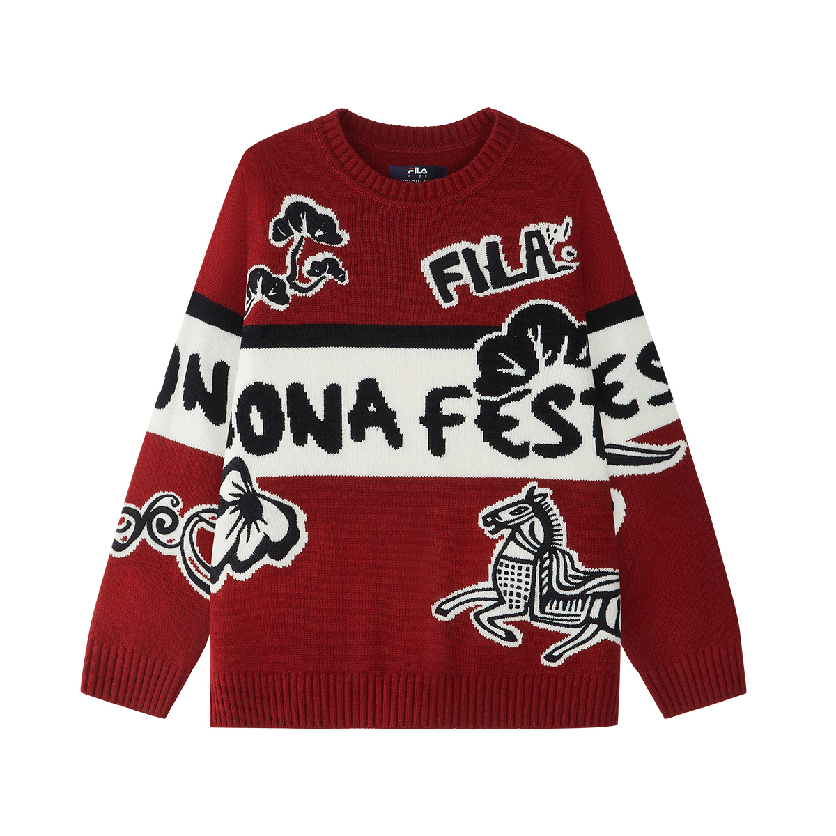 Мужской свитер FILA KIDS (красный)