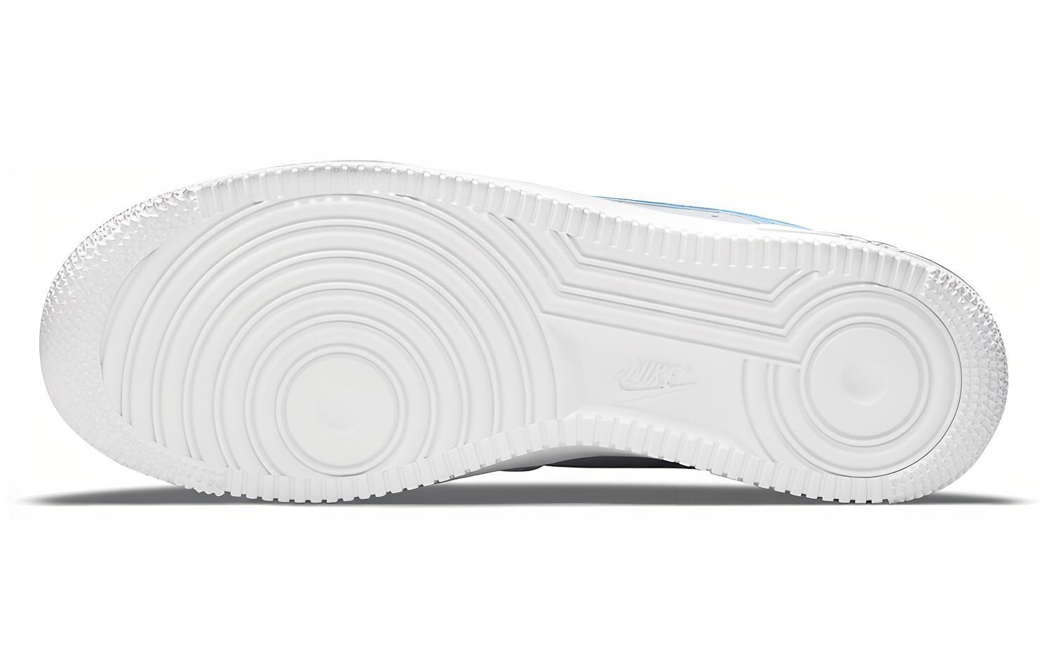 Мужские кроссовки Nike Air Force 1 Psychic Blue (бело-серо-синие) — фото 5