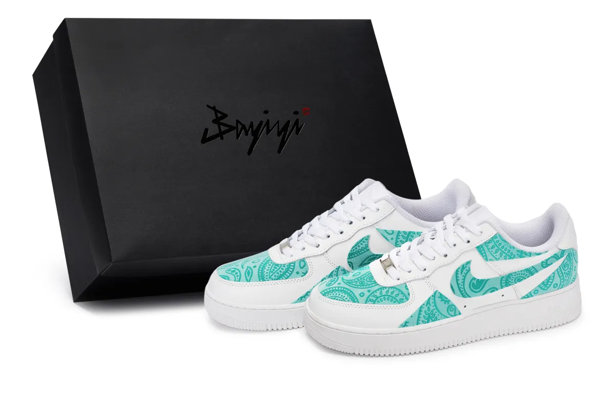 Nike Air Force 1 Skateboard Shoes Unisex Low Top White/Tiffany