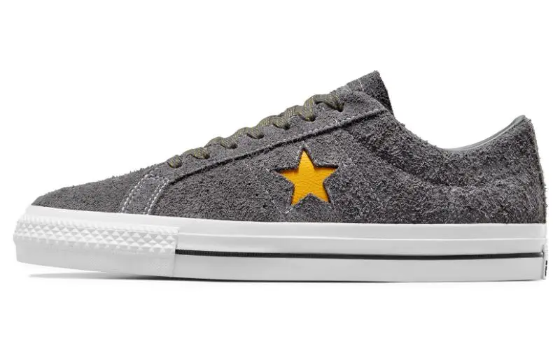 Converse One Star Cushioning Abrasion Resistant Cushioning, Wear Resistant Low top Skateboard Shoes Unisex Gray
