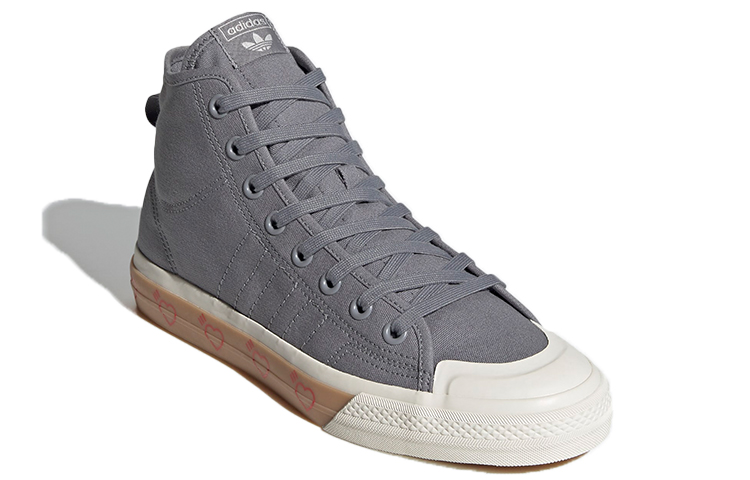 Кеды adidas Nizza Hi Human Made (серо-коричневые) — фото 3