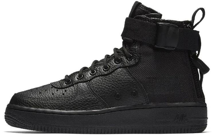 Nike Sf Air Force 1 Mid 'Triple Black' Gs