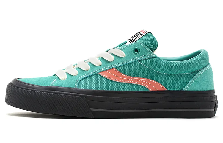 Vision Street Wear x ODDCIRKUS Astley Pro Low top Skateboard Shoes Unisex The Lake Is Green And Orange