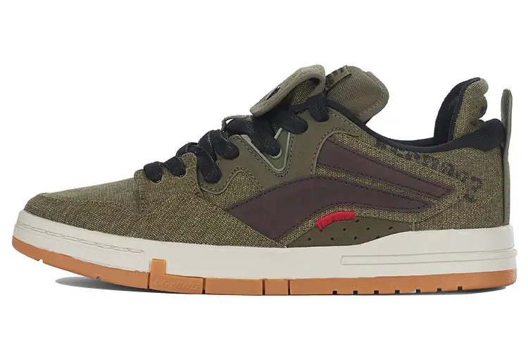 Li Ning Wave Pro Skateboard Shoes Men's Low Top Ash Wood Umber/Coffee Brown
