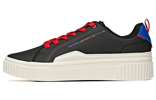 Anta Life Collection Low top Skateboard Shoes Men's Black Red White