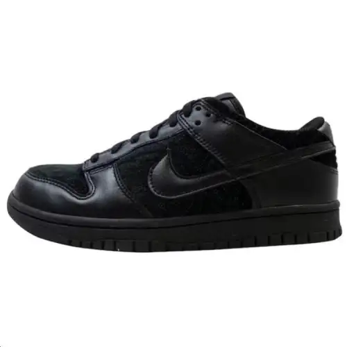 Nike Dunk Low Slip Resistant Cushioning Abrasion Resistant Low top Skateboard Shoes Women's Black
