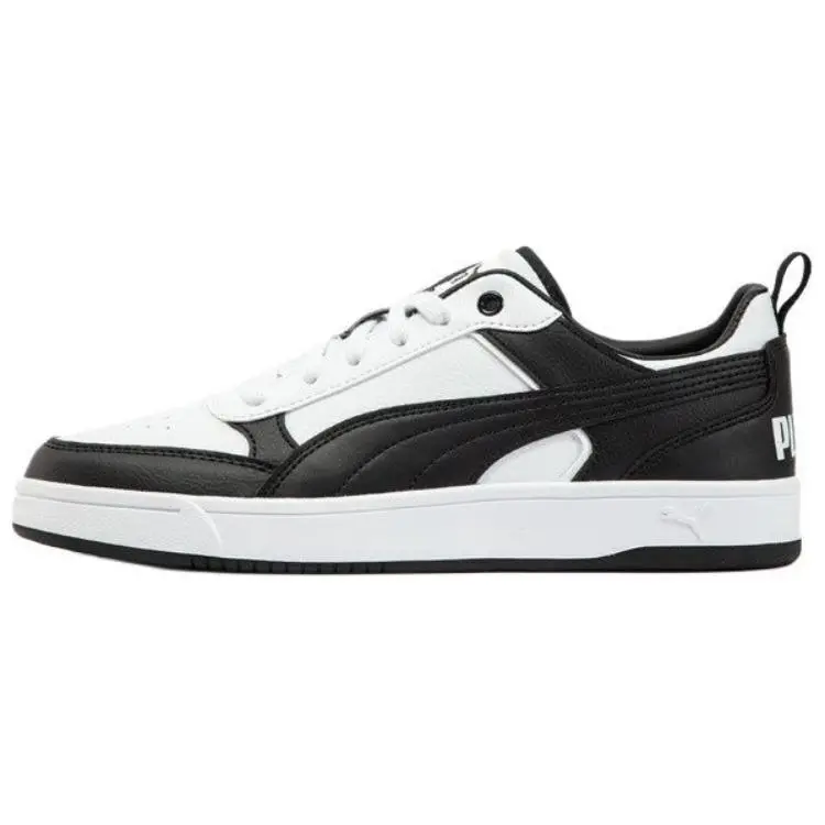 PUMA DRIBBLE Abrasion Resistant Breathable Low top Skateboard Shoes Unisex White Black